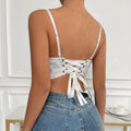 Backless Embroidered Slip Top