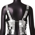 Women Exquisite Patchwork Acrylic Paillette Top