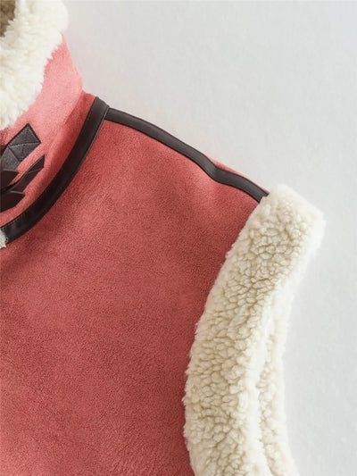 Ivory Shearling Vest