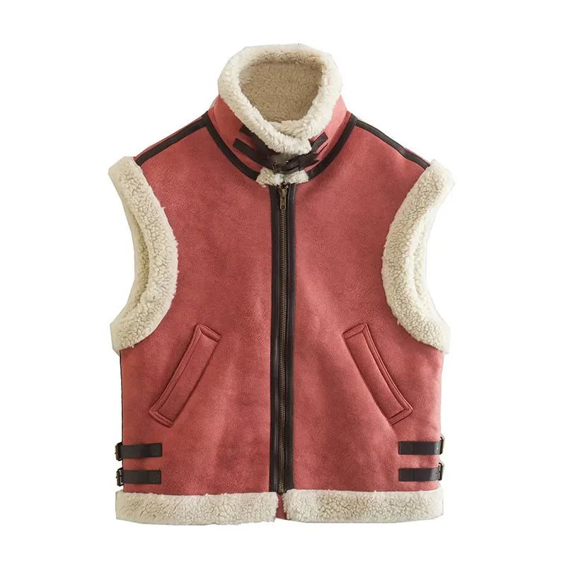 Ivory Shearling Vest