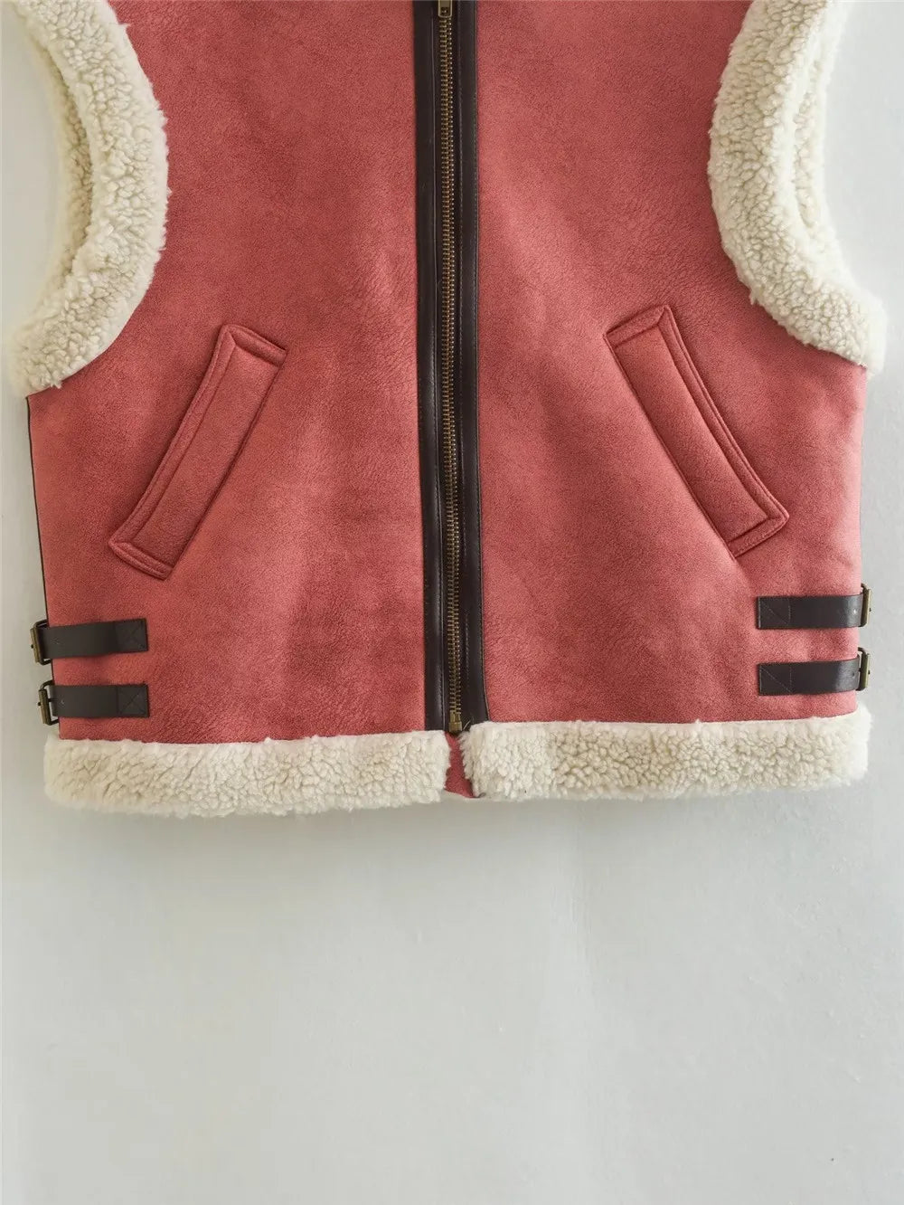 Ivory Shearling Vest