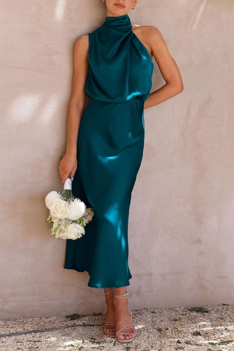 Elegance Knit Dress - Crystal Teal