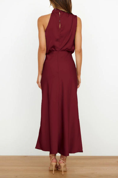 Elegance Knit Dress - Burgundy