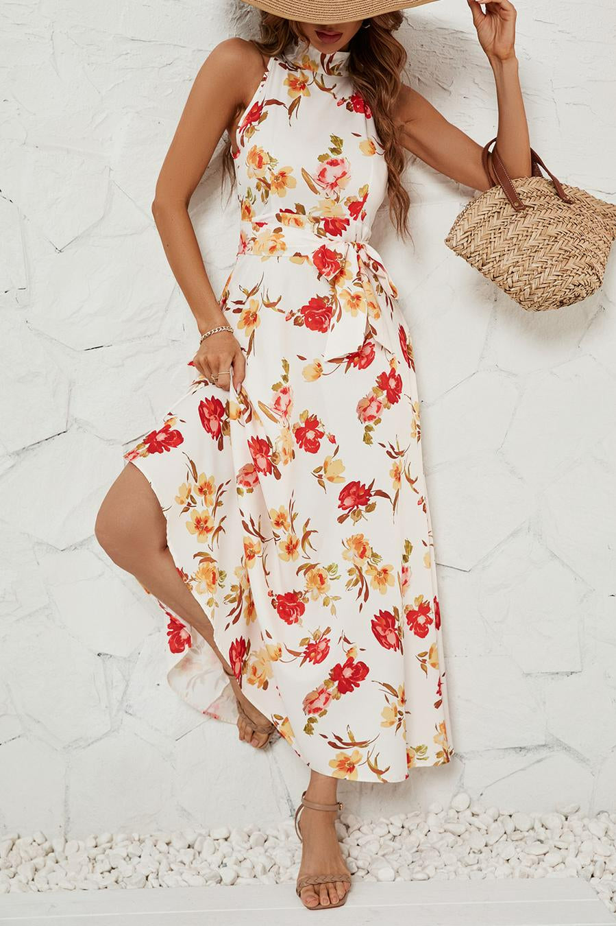 Pretty Poppy Floral A-Line Dress