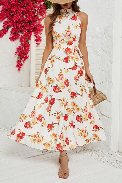 Pretty Poppy Floral A-Line Dress
