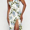 Hollywood Beauty Floral Full-Length Dress