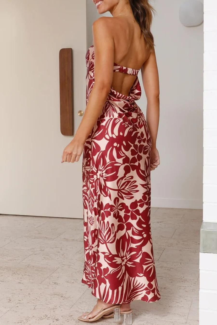 Date Night Strapless Floral Gown