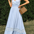 Classic Spaghetti-Strap Tiered Gown