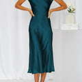 Posh Cap-Sleeve Midi Dress