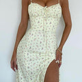Sultry Spaghetti-Strap Floral Summer Dress