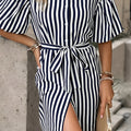 Linear Grace Shirt Dress