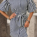 Linear Grace Shirt Dress