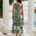 Riviera Mosaic Linen Dress