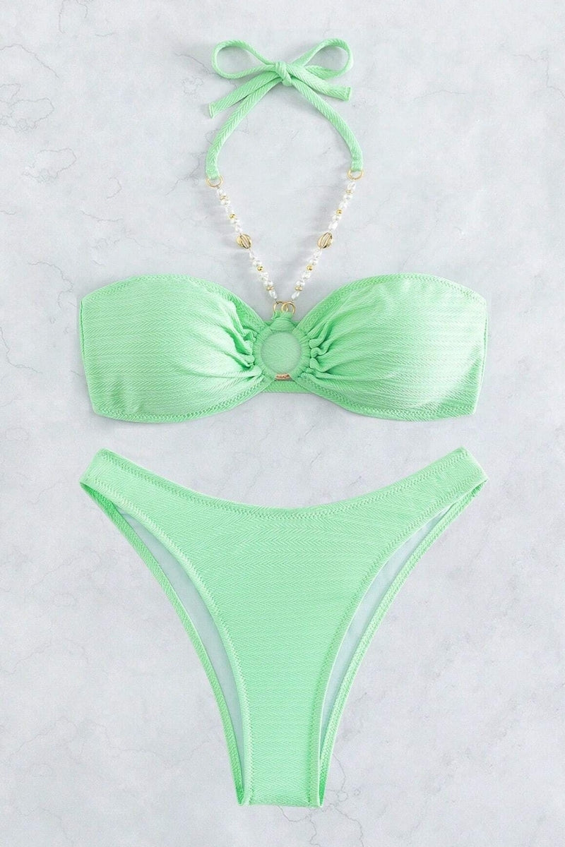 Emerald Pearl Halter Bikini