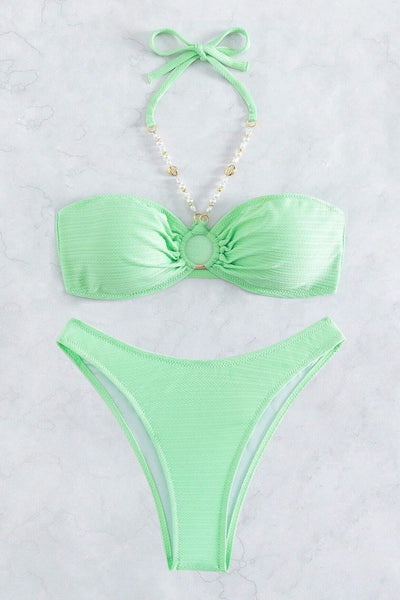 Emerald Pearl Halter Bikini