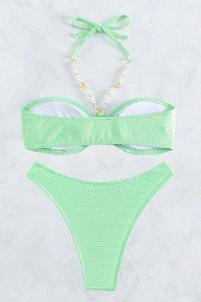 Emerald Pearl Halter Bikini