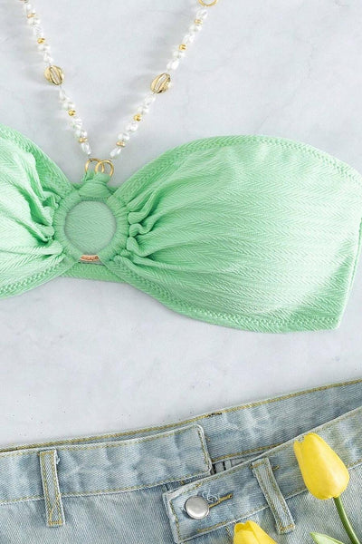 Emerald Pearl Halter Bikini