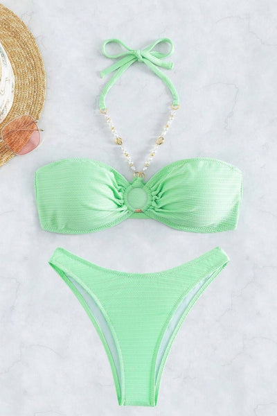 Emerald Pearl Halter Bikini