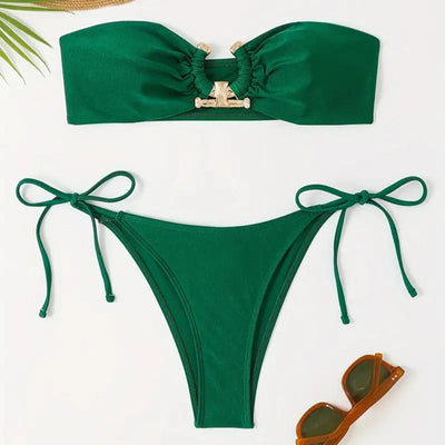 Verdant Lace-Up Bikini