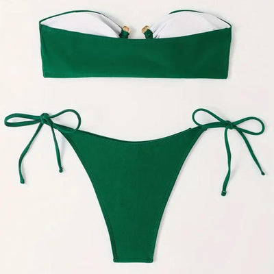 Verdant Lace-Up Bikini