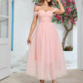 Rose Ballerine Midi in blush pink tulle, front view