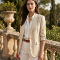 Beige Linen Blazer