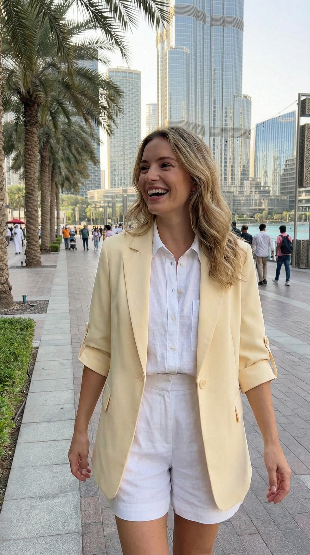 Blush Linen Blazer