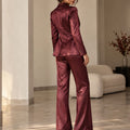 Bordeaux Satin Suit