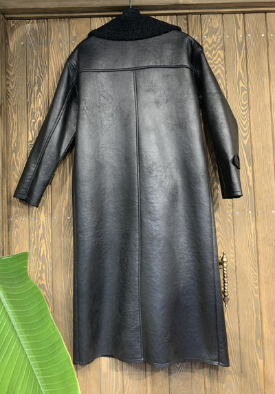Furry Leather Coat