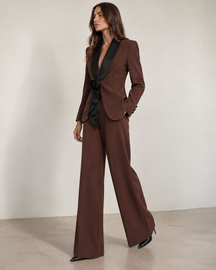Céleste Brown Tailored Set