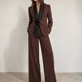 Céleste Brown Tailored Set