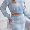 Stylish Slight Stretch Lattice Skirt Set