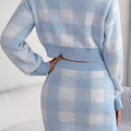 Stylish Slight Stretch Lattice Skirt Set