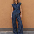 Denim Vest Set