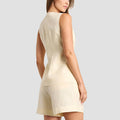 Vanilla Sand Linen Vest Set