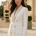 Golden Poise Blazer Dress