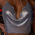 Metal-chain sling exquisite vest