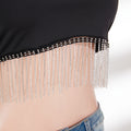 Stretch Rhinestone Tassel Tank Top