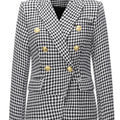 Houndstooth Elegance Blazer