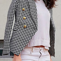 Houndstooth Elegance Blazer