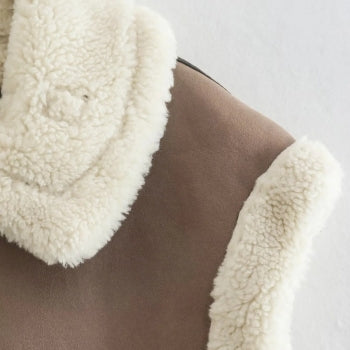 Black Shearling Vest