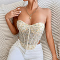 Summer Floral Lace-up Tank Top