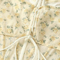 Summer Floral Lace-up Tank Top