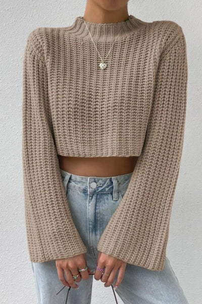 Exquisite Slight Stretch Ribbed Sweater