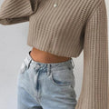 Ivory Cascade Sweater - Khaki