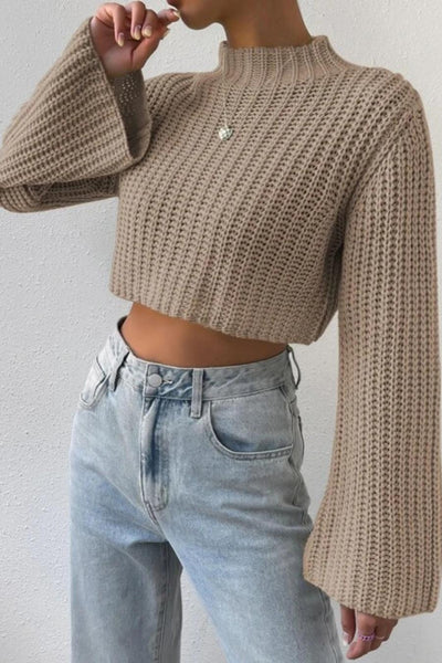 Exquisite Slight Stretch Ribbed Sweater