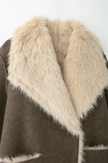 Olive Fur Luxe Coat