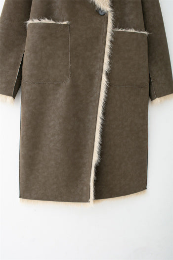 Olive Fur Luxe Coat