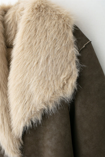 Olive Fur Luxe Coat