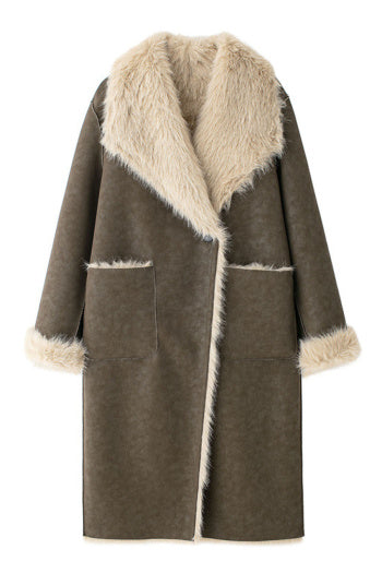 Olive Fur Luxe Coat